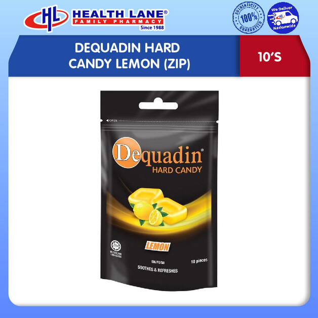 DEQUADIN HARD CANDY LEMON (10'S)